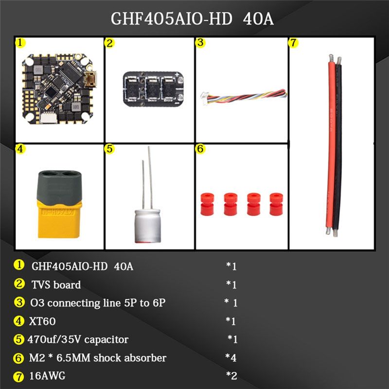 ABTI-GHF405AIO-HD 40A AIO Flig - огляд і ціна Drone Flight Controller