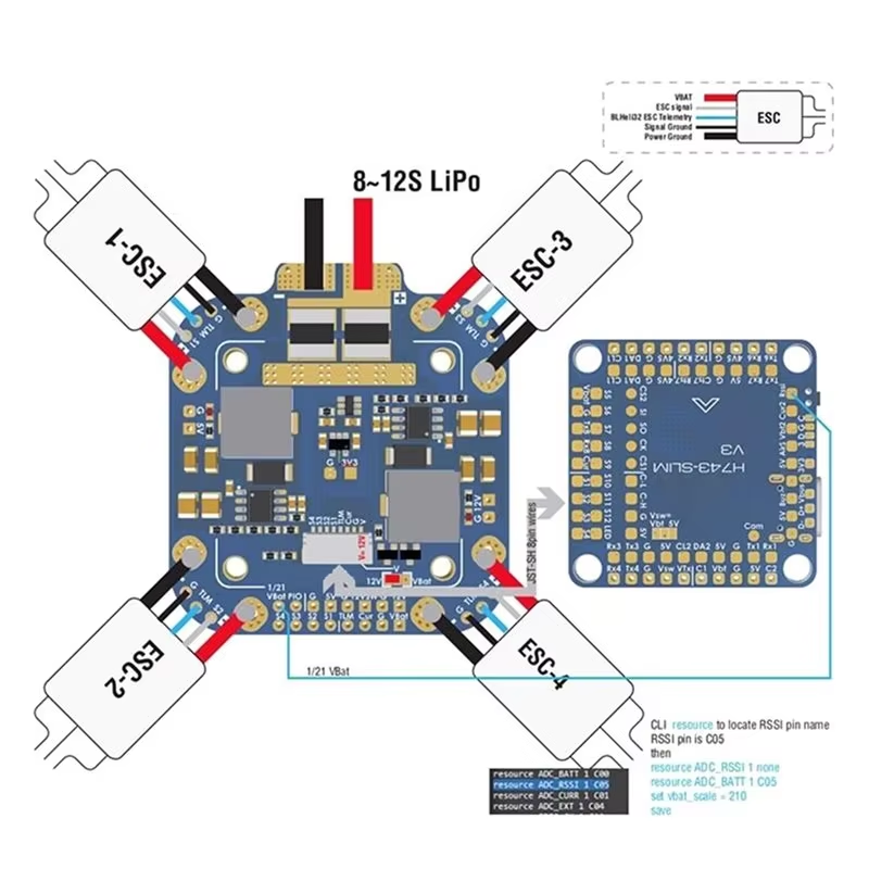 Matek System XCLASS PDB FCHUB- - огляд і ціна Drone Power Distribution Board