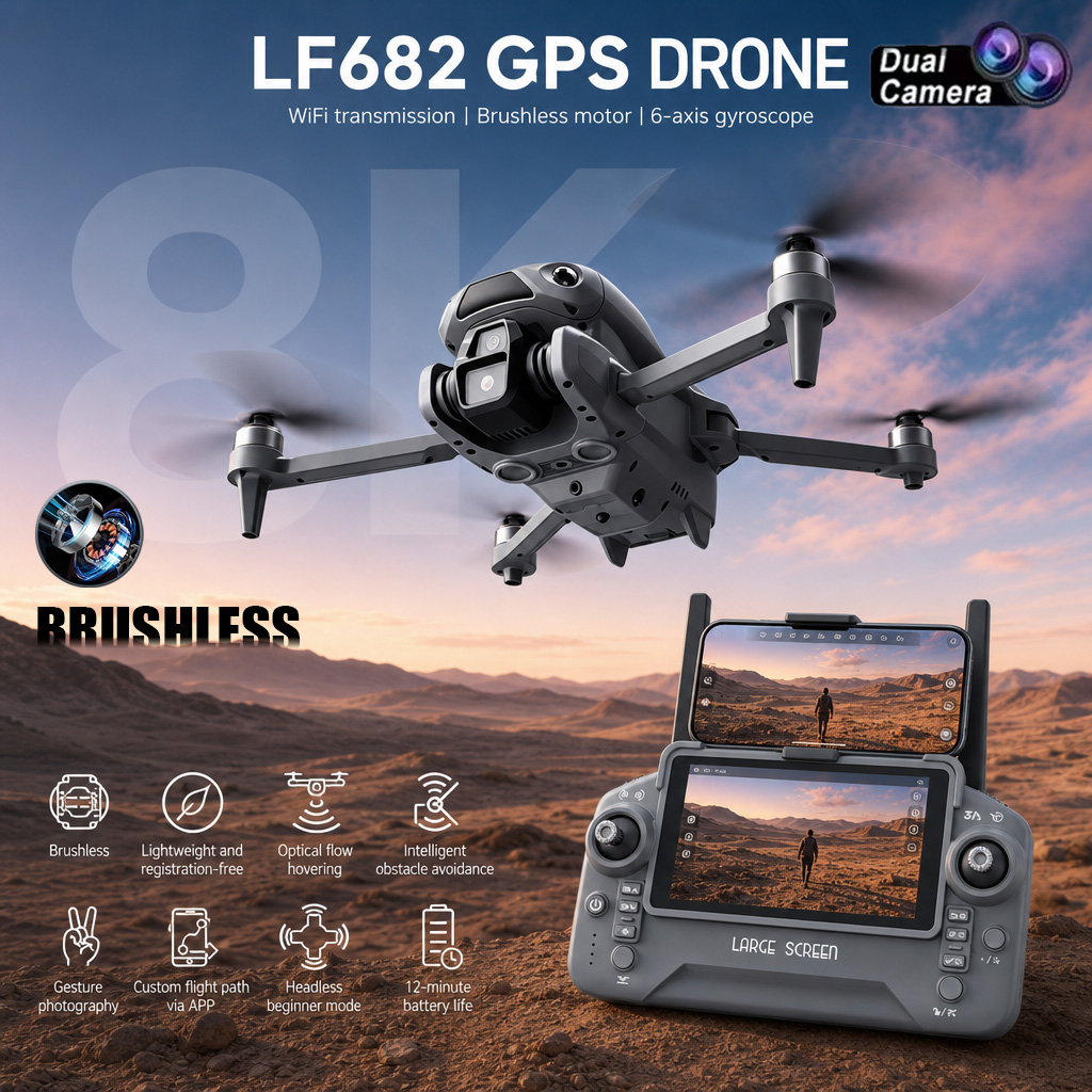 New LF682 Drone 8K Dual Camera - огляд і ціна Drone Gps Module